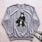 Samurai Cat Sweatshirt - Grey