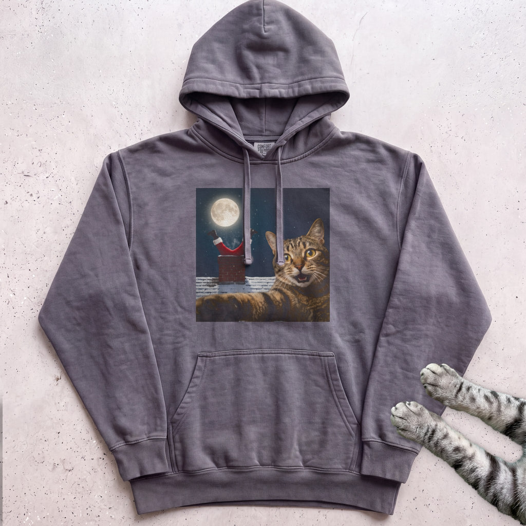 Santa Got Stuck Cat Hoodie - Pepper