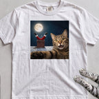 Santa Got Stuck Cat T-Shirt - White