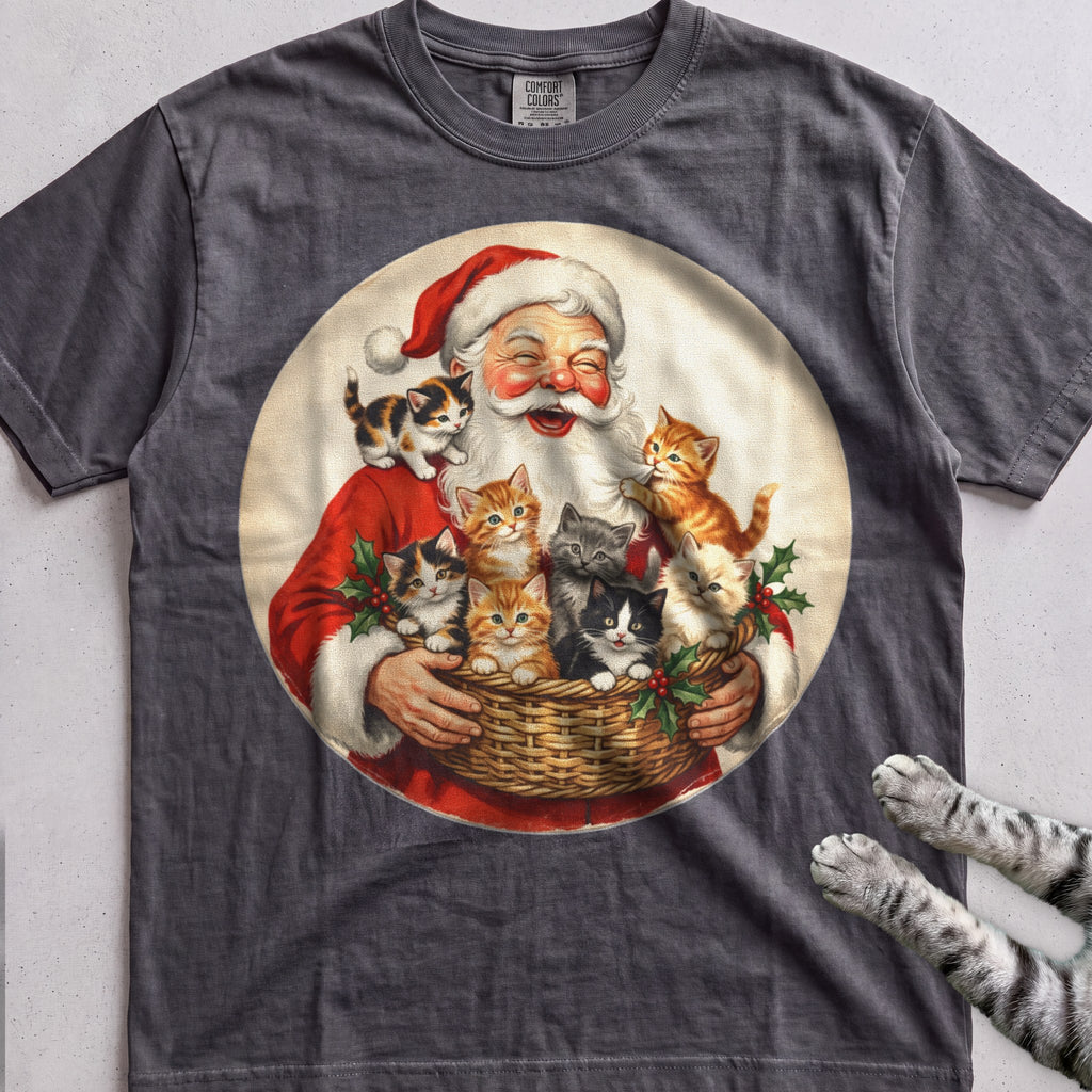 Santa's Kittens Cat T-Shirt - Pepper