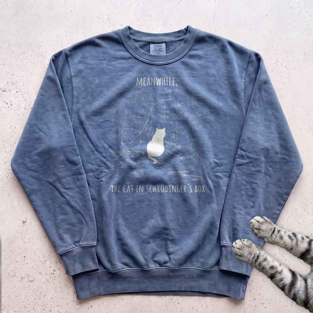 Schrödinger’s Cat Sweatshirt - Blue Jean