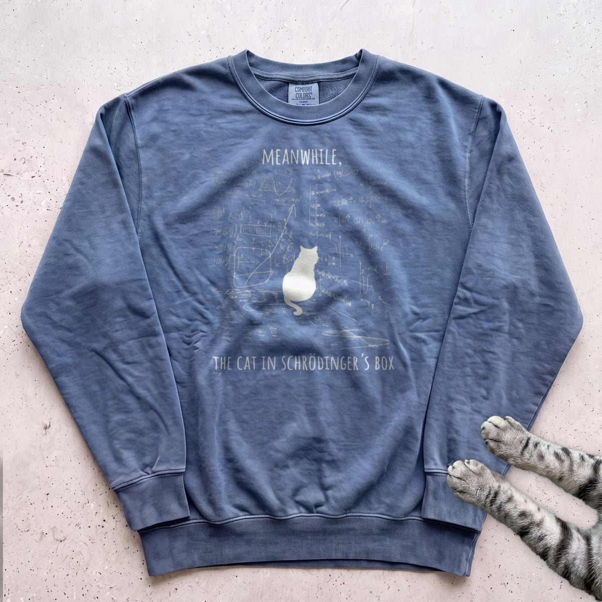 Schrödinger’s Cat Sweatshirt - Blue Jean