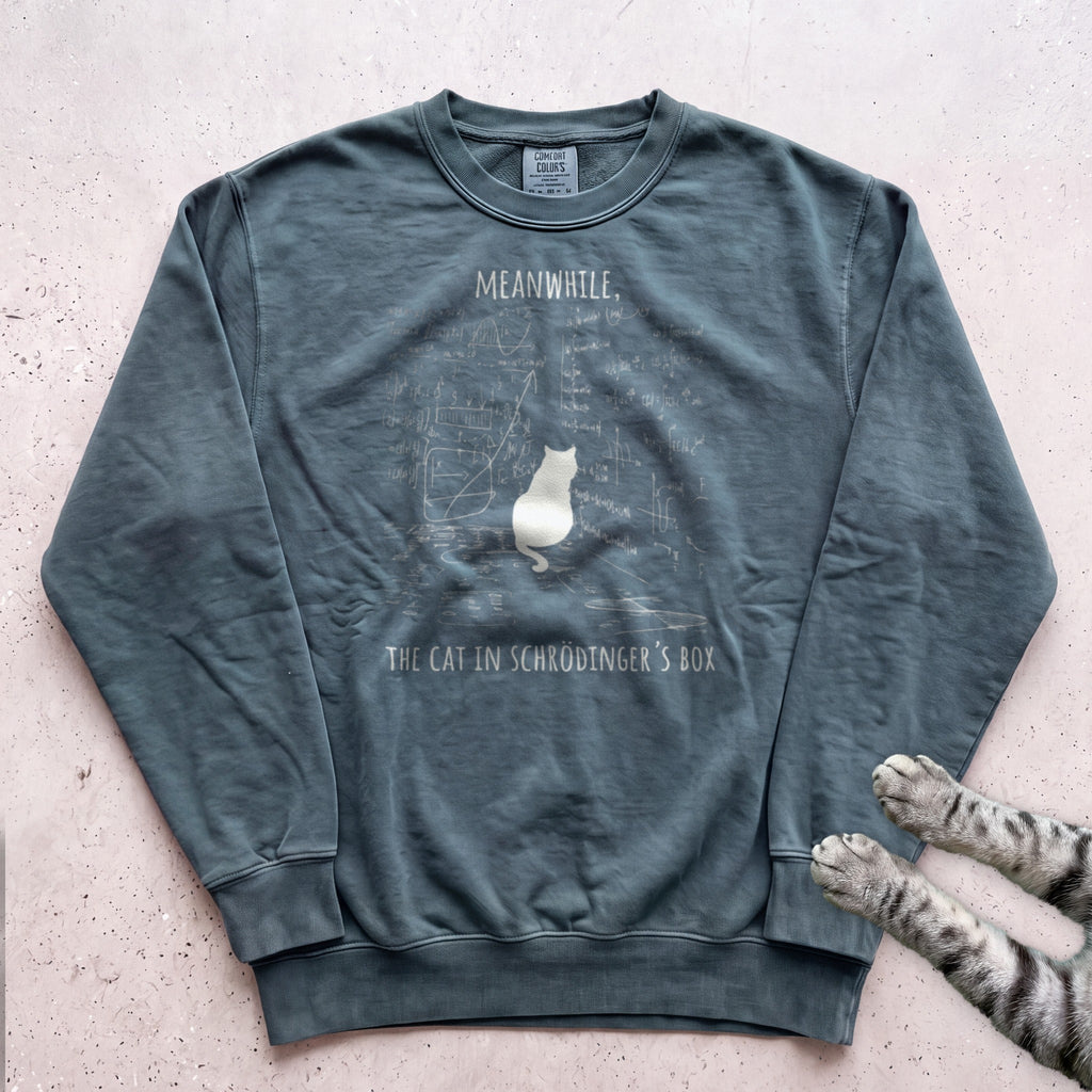Schrödinger’s Cat Sweatshirt - Blue Spruce