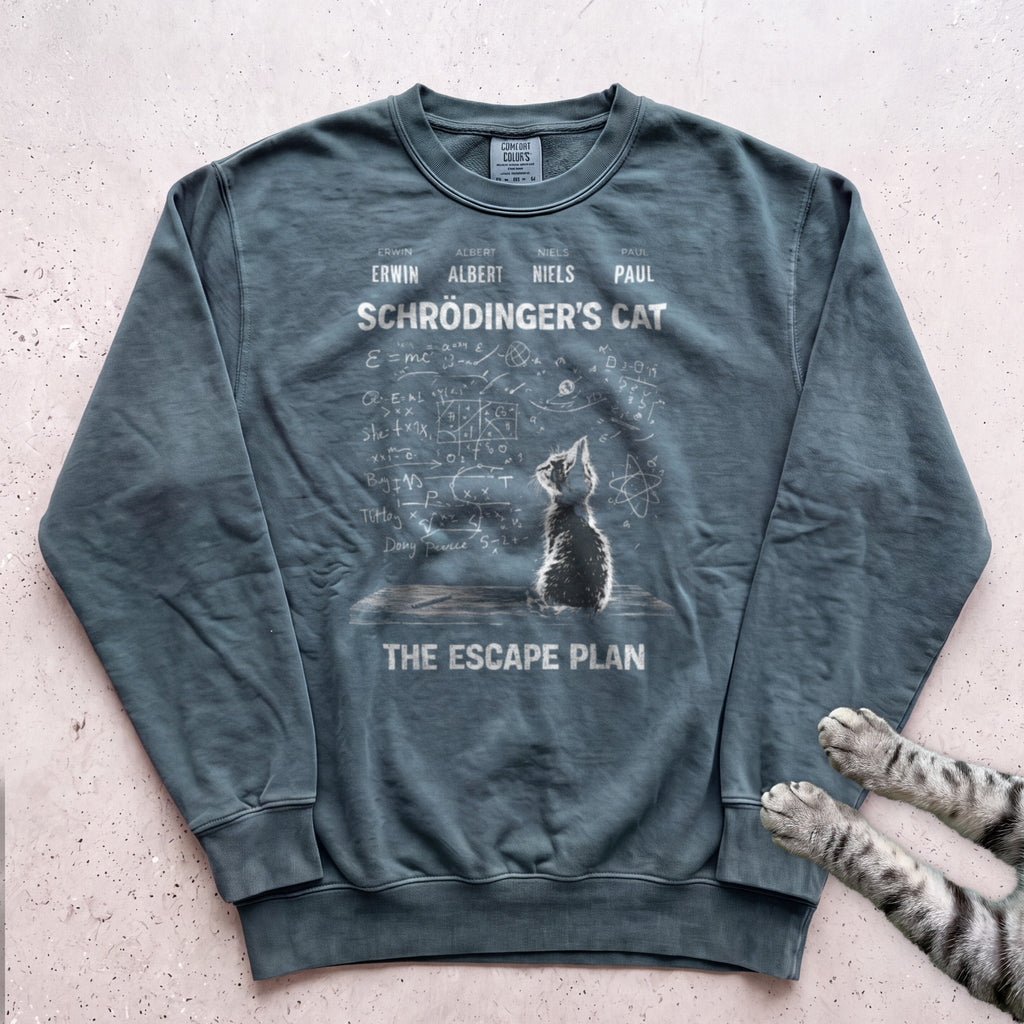 Schrödinger’s Cat The Escape Plan Sweatshirt - Blue Spruce