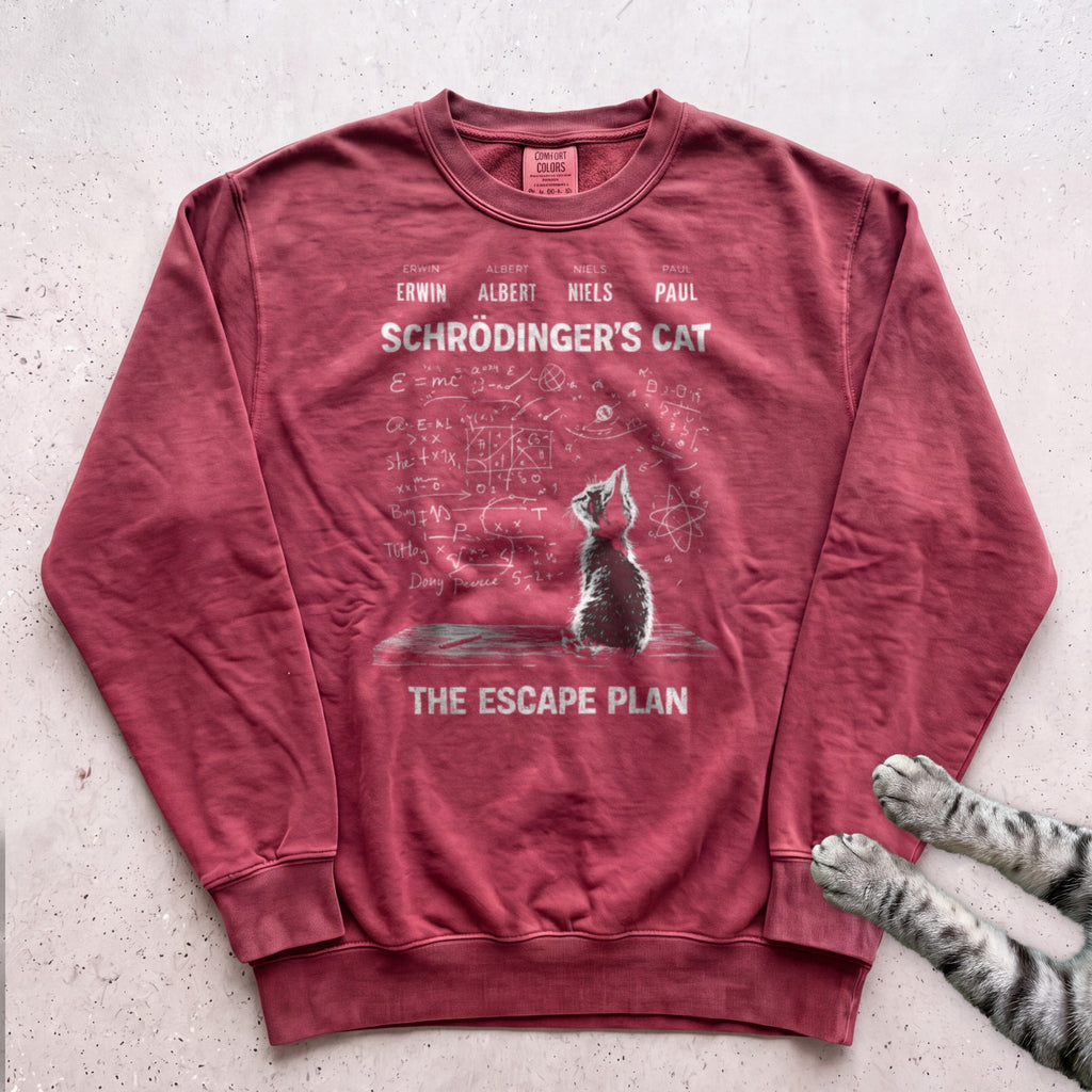 Schrödinger’s Cat The Escape Plan Sweatshirt - Crimson