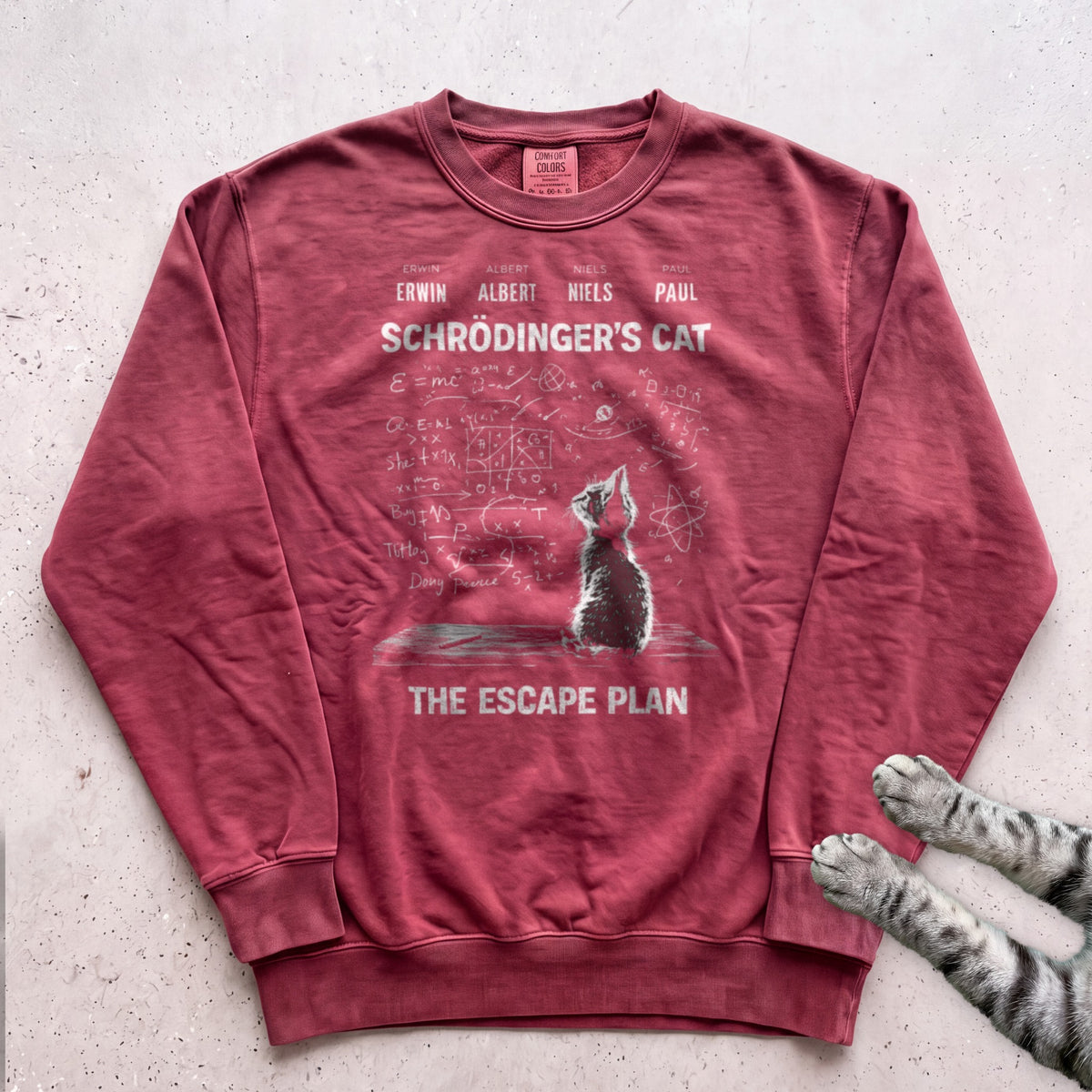 Schrödinger’s Cat The Escape Plan Sweatshirt - Crimson