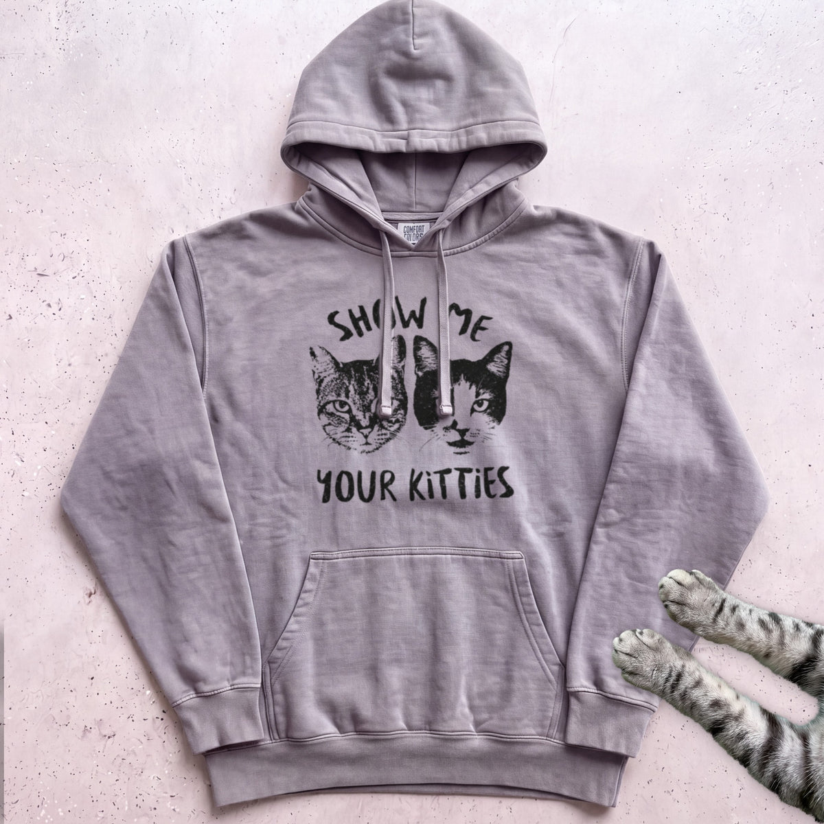 Show Me Your Kitties Hoodie - Grey