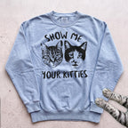 Show Me Your Kitties Sweatshirt - Chambray