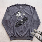 Skateboarding Cat Sweatshirt - Pepper