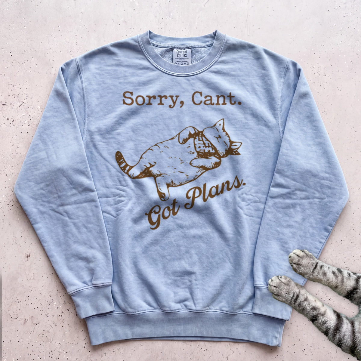 Sorry, Can't. Got Plans Sweatshirt - Chambray