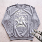 Space Cat on Mushrooms Sweatshirt - Grey