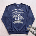 Space Cat on Mushrooms Sweatshirt - True Navy