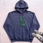 St. Patrick's Day Shamrock Cat Hoodie - True Navy