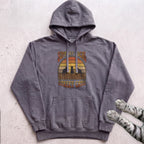 Support Local Street Cats Retro Sunset Hoodie - Pepper