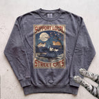 Support Local Street Cats Rooftop Print Sweatshirt - Pepper