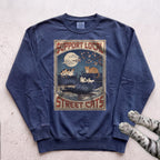 Support Local Street Cats Rooftop Print Sweatshirt - True Navy