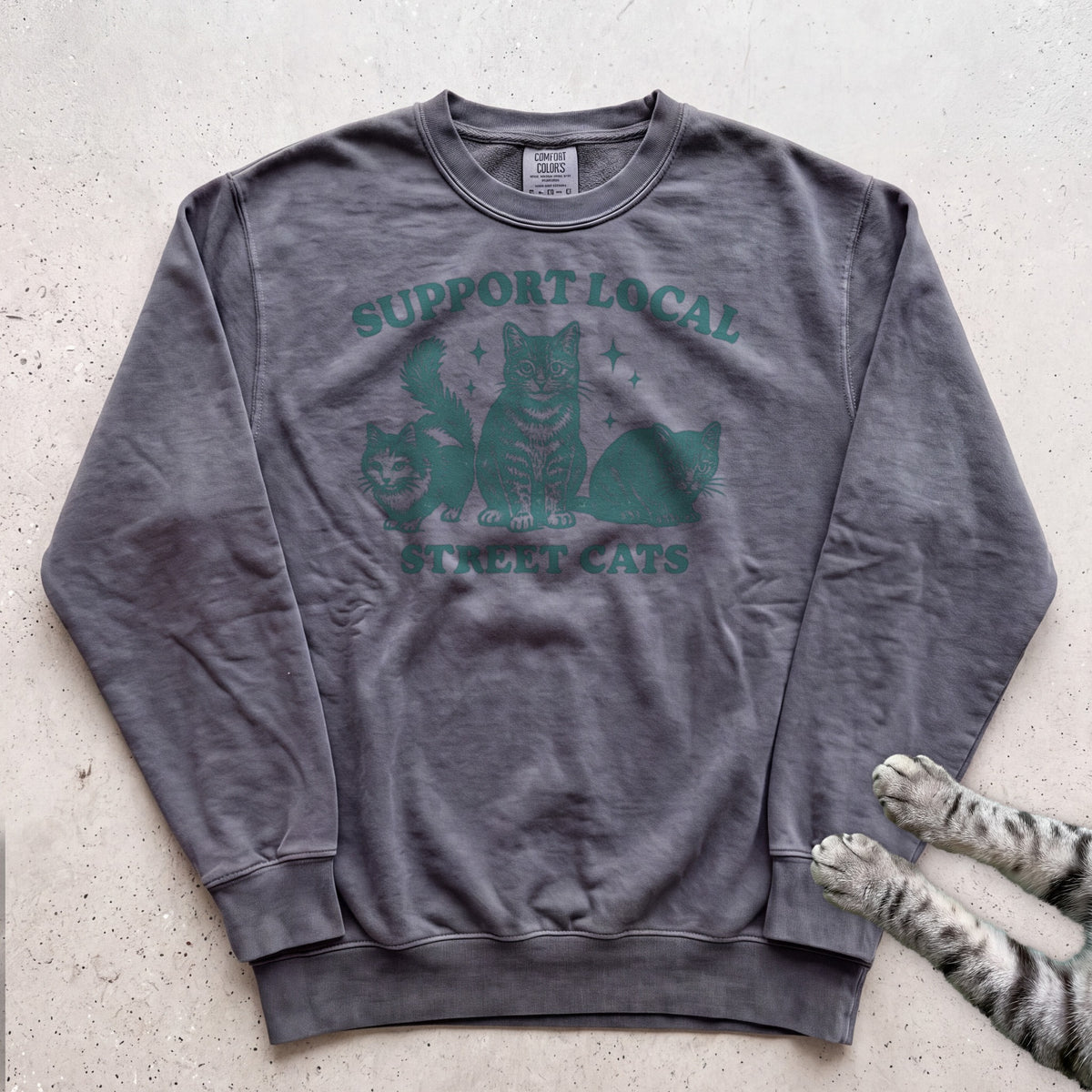 Support Local Street Cats Sweatshirt - Pepper