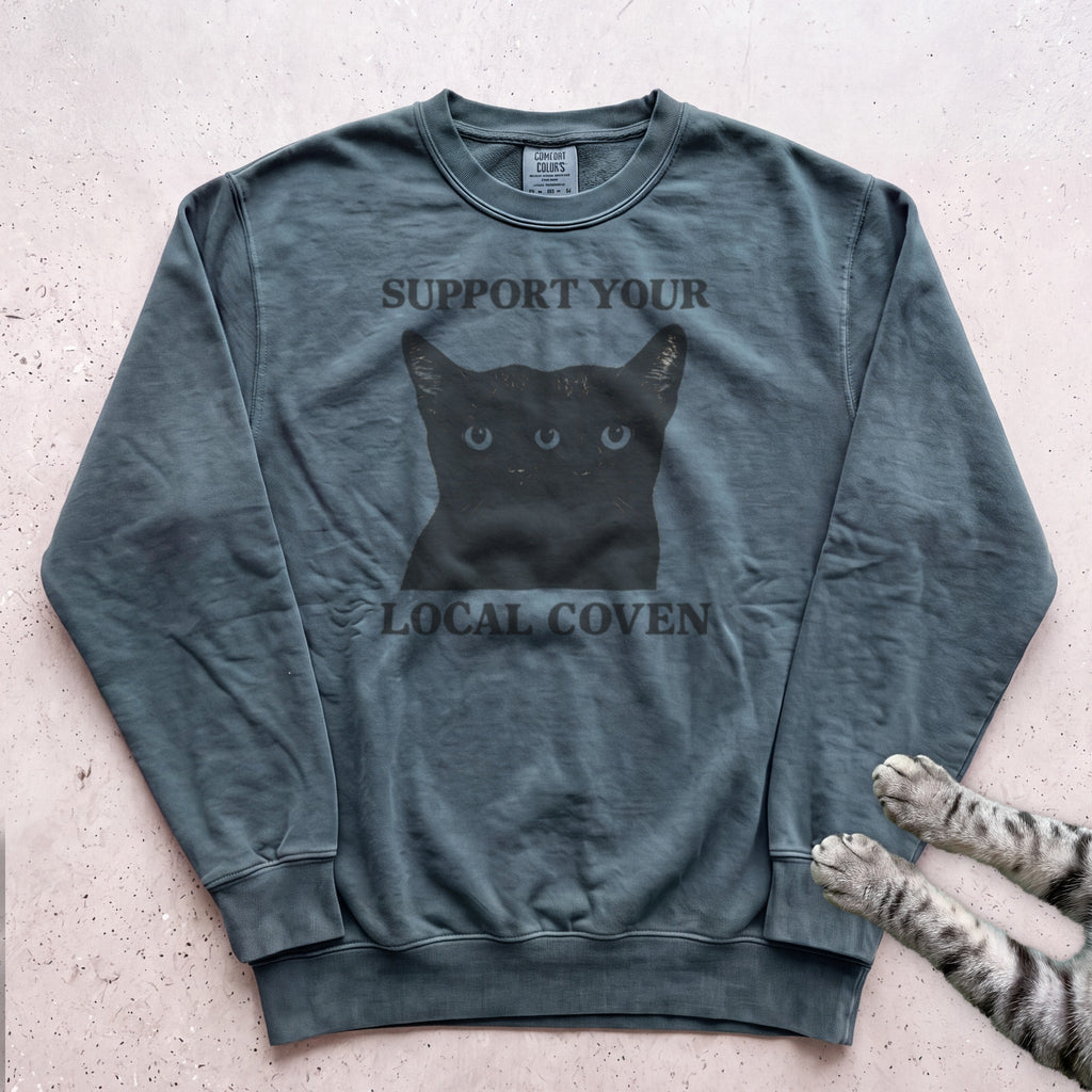 Support Your Local Coven Sweatshirt - Blue Spruce