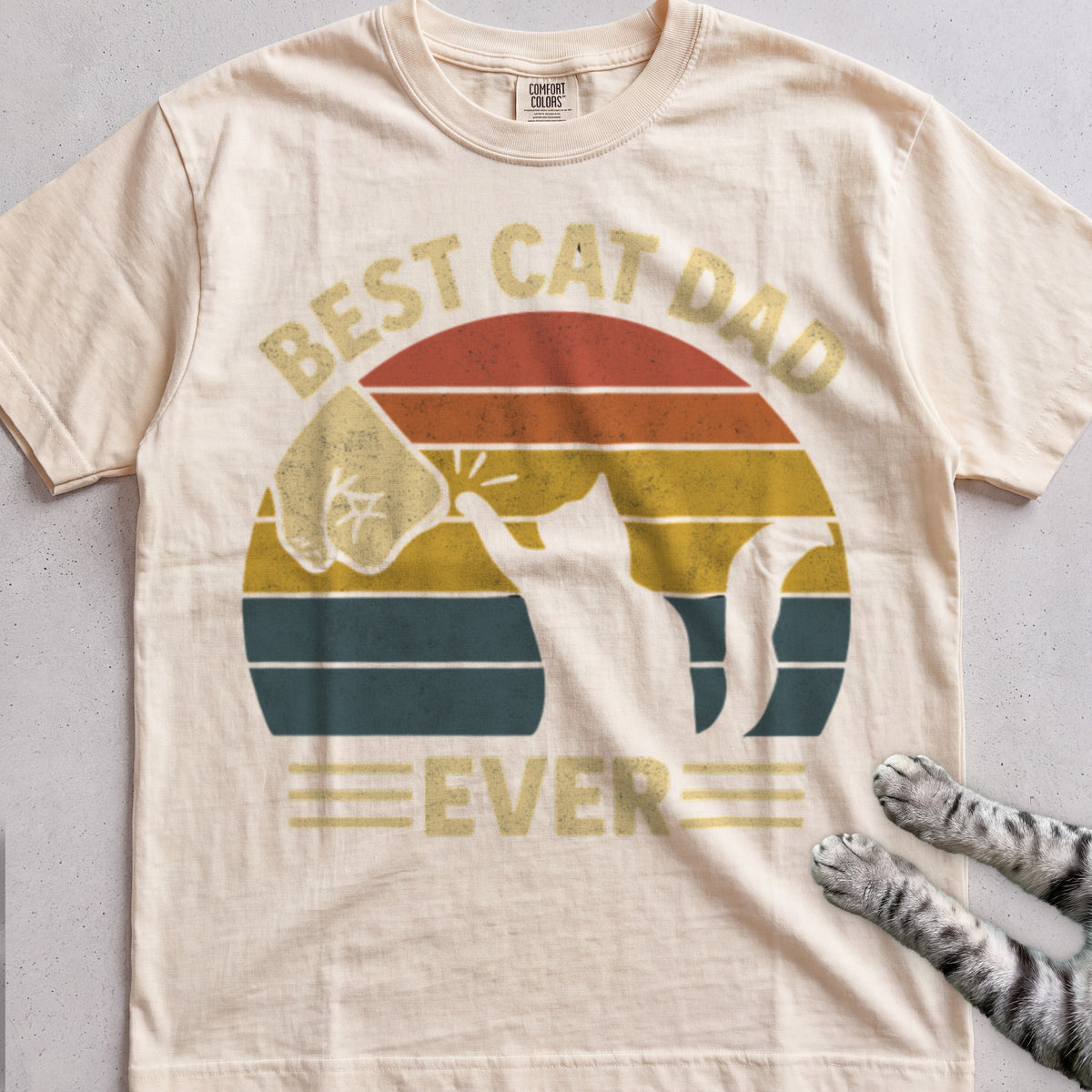 Best Cat Dad Ever tee, Natural