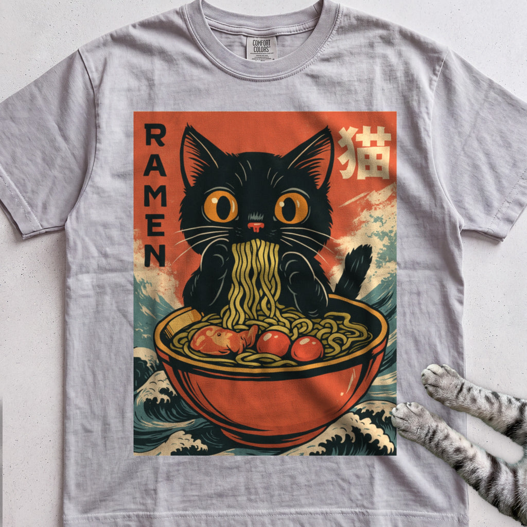 Ramen Cat tee, Sport Grey