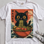 Ramen Cat tee, White
