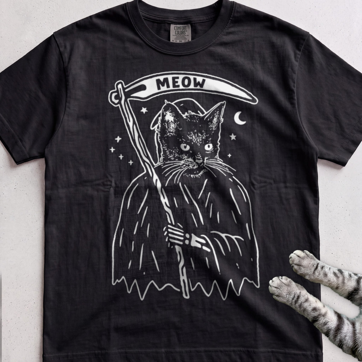 Cat Reaper tee, Black