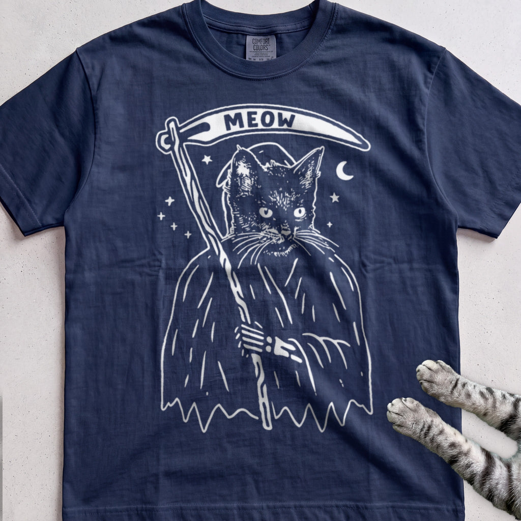 Cat Reaper tee, Navy