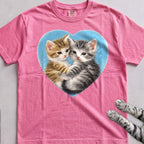 Heart Kittens tee, Azalea