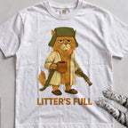 Litter's Full Cat tee, White