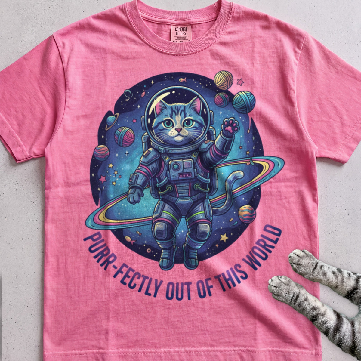 Astronaut Cat tee, Azalea
