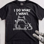 I Do What I Want Cat tee, Black