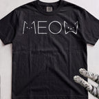 Meow Cat Graphic tee, Black