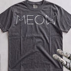 Meow Cat Graphic tee, Dark Heather