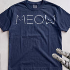 Meow Cat Graphic tee, Navy