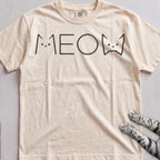 Meow Cat Graphic tee, Natural