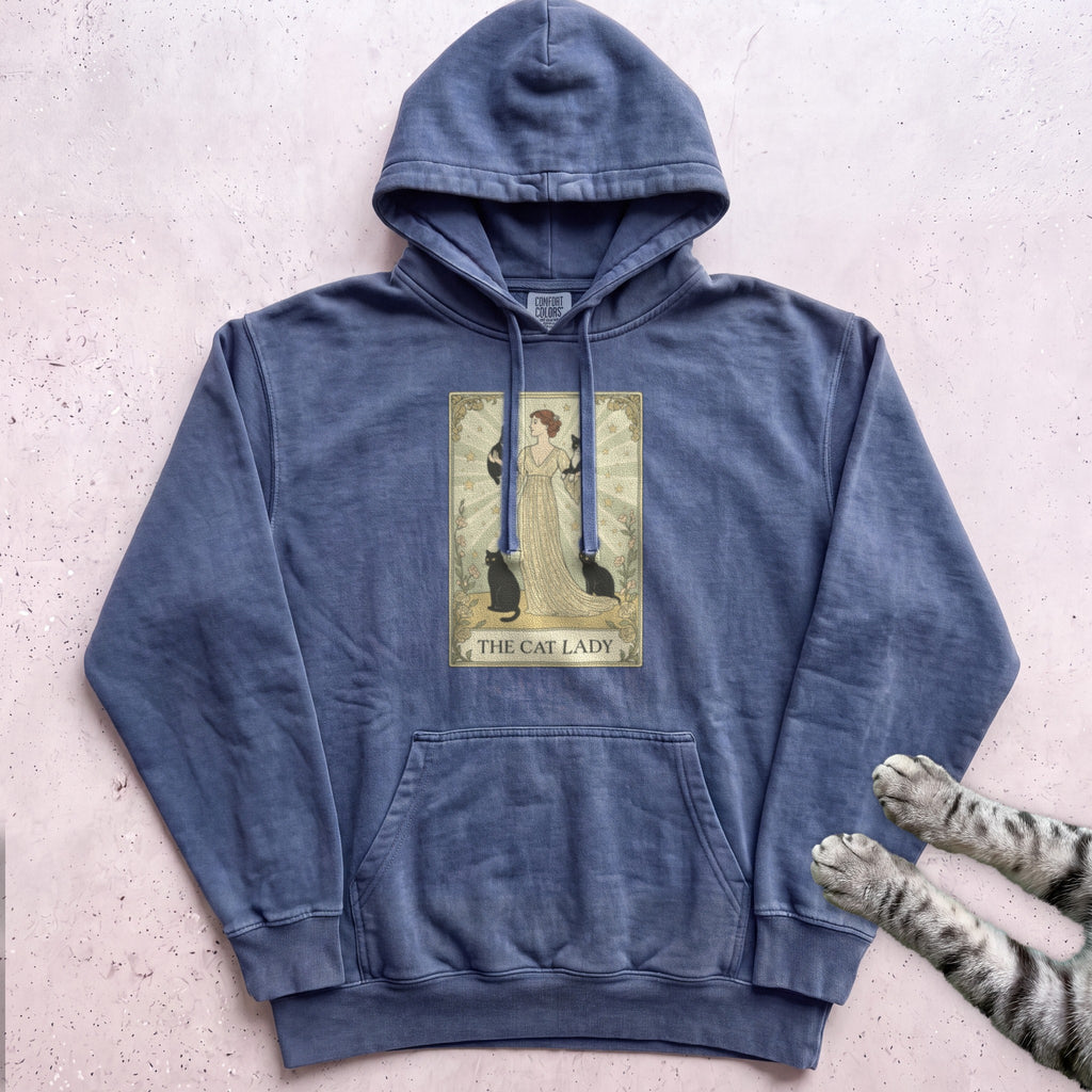 The Cat Lady Hoodie - Denim