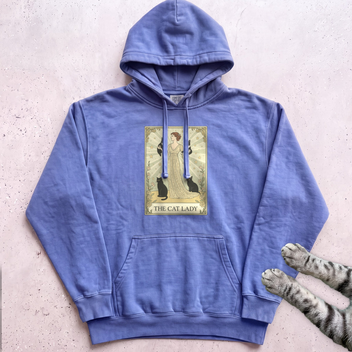 The Cat Lady Hoodie - Flo Blue