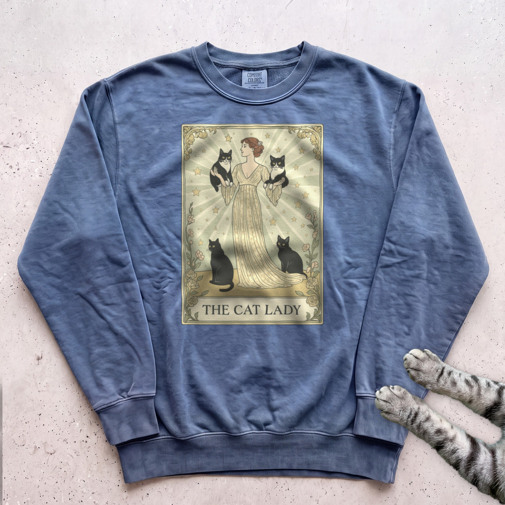 The Cat Lady Sweatshirt - Blue Jean