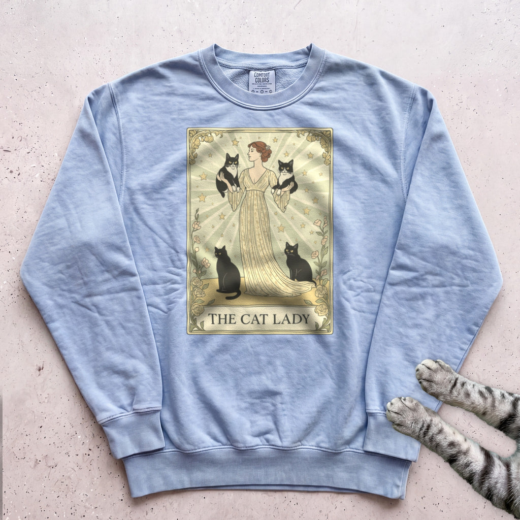The Cat Lady Sweatshirt - Chambray