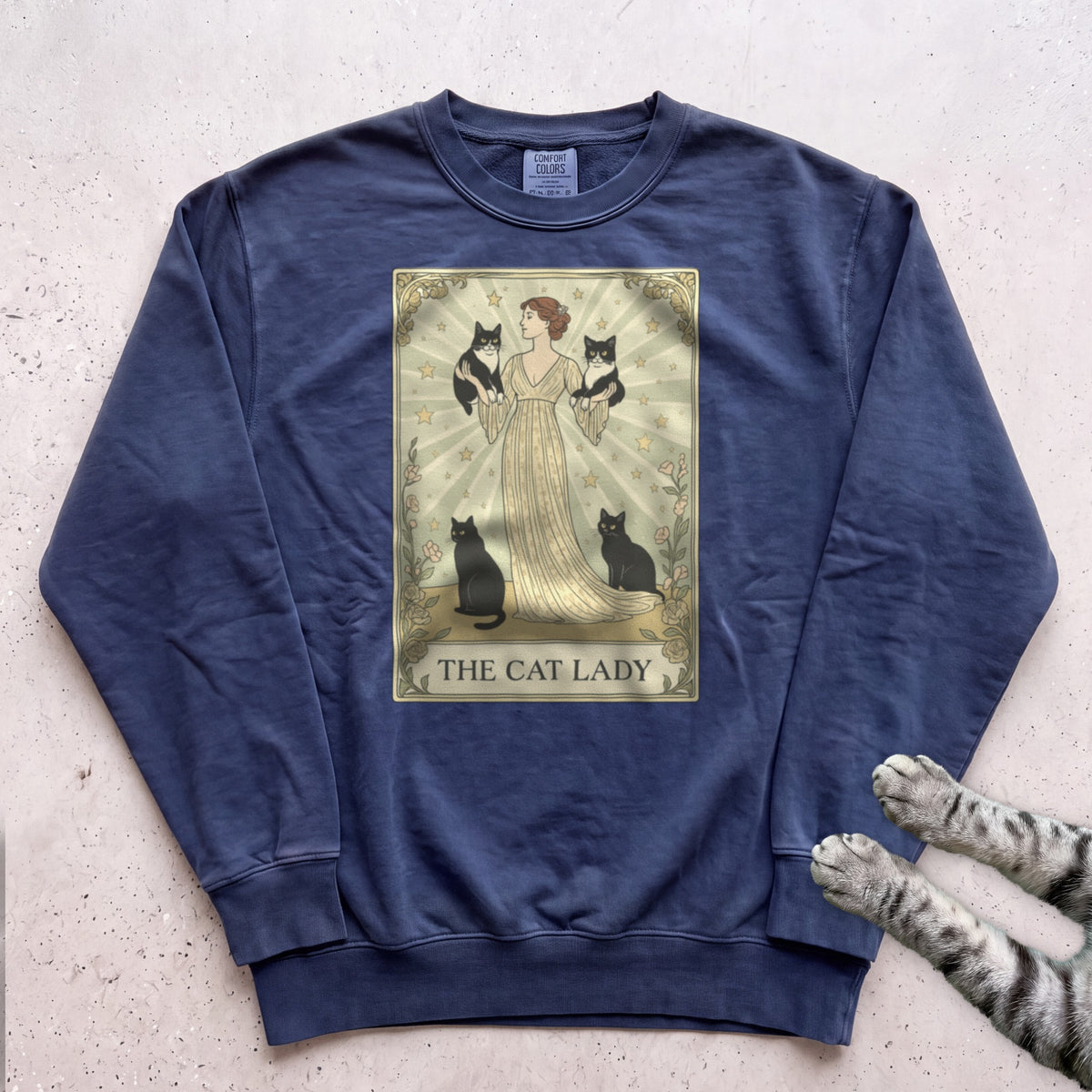 The Cat Lady Sweatshirt - True Navy