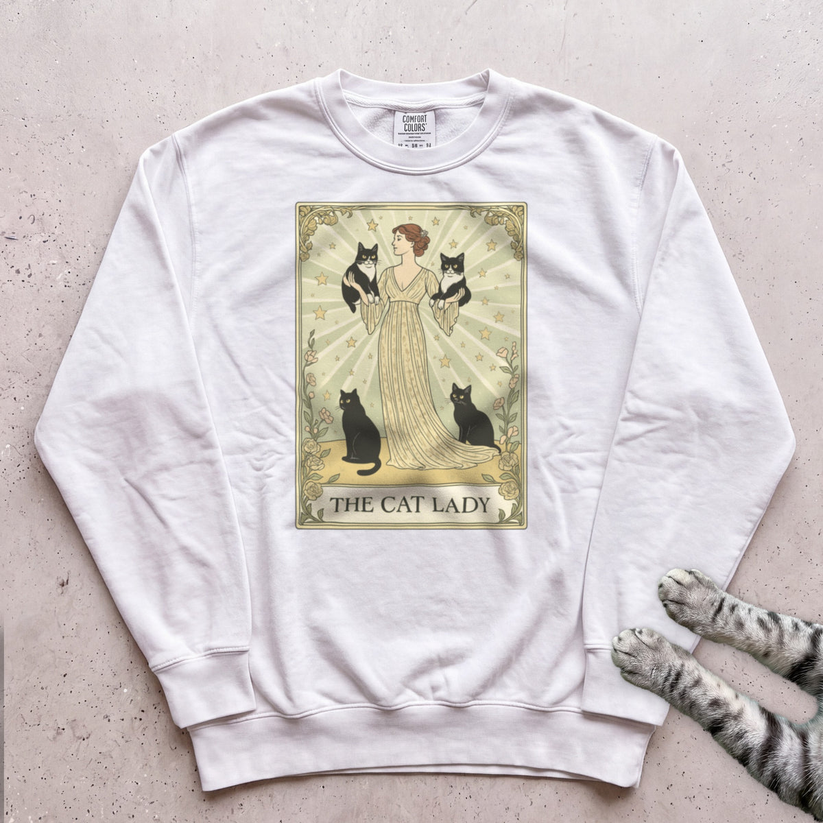 The Cat Lady Sweatshirt - White