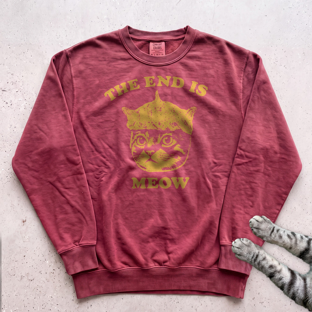 The End Is Meow Sweatshirt - Crimson
