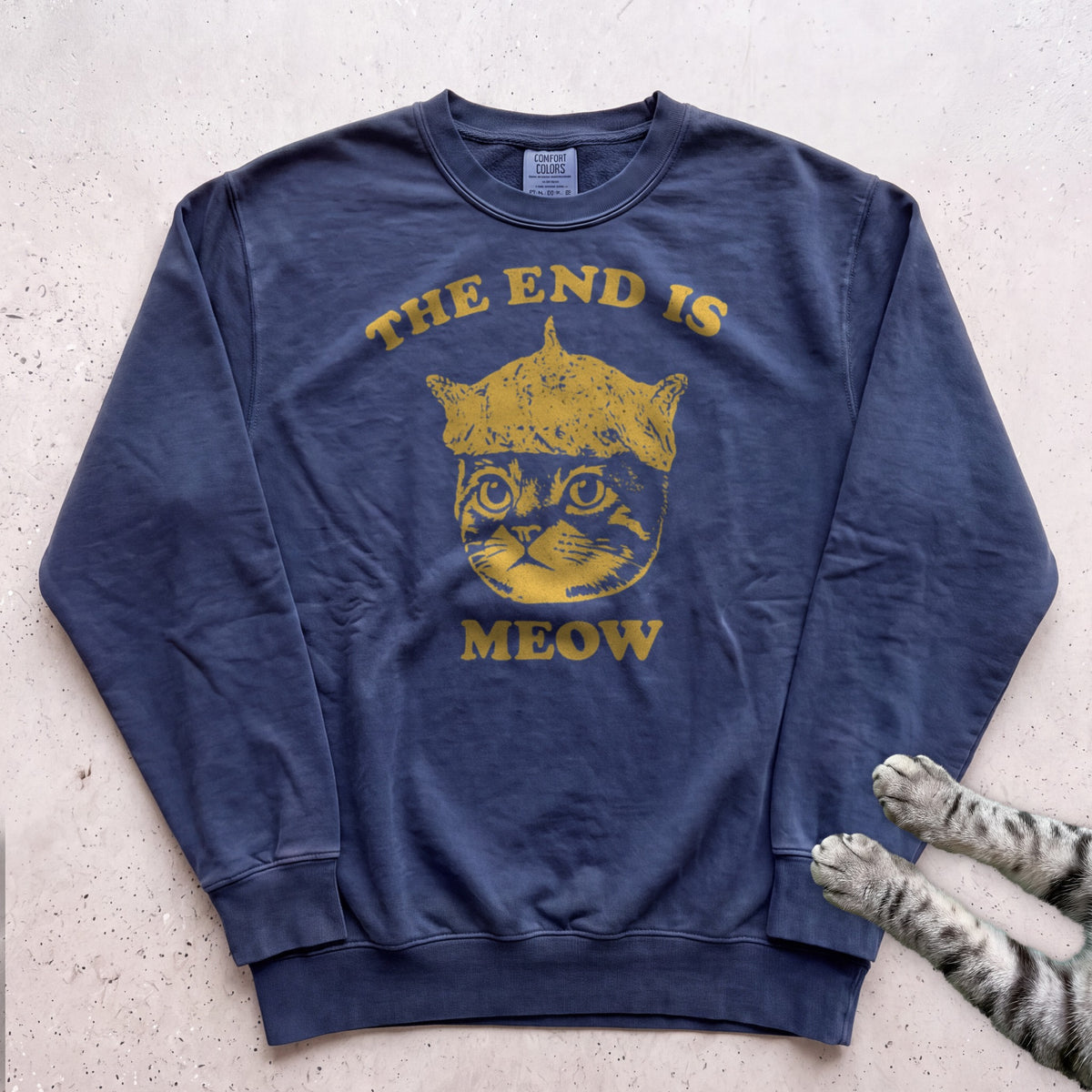 The End Is Meow Sweatshirt - True Navy