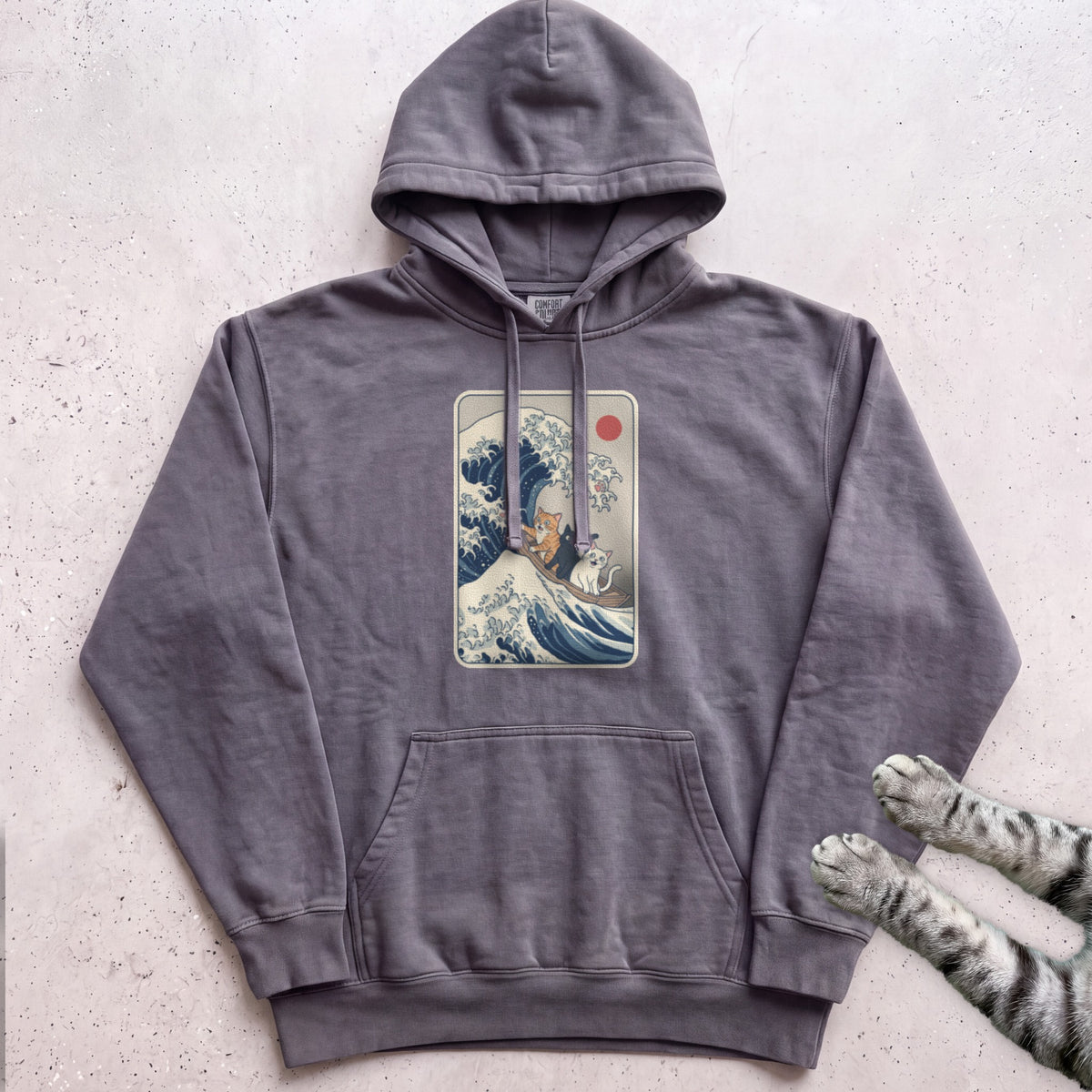 The Great Cat Wave Hoodie - Pepper