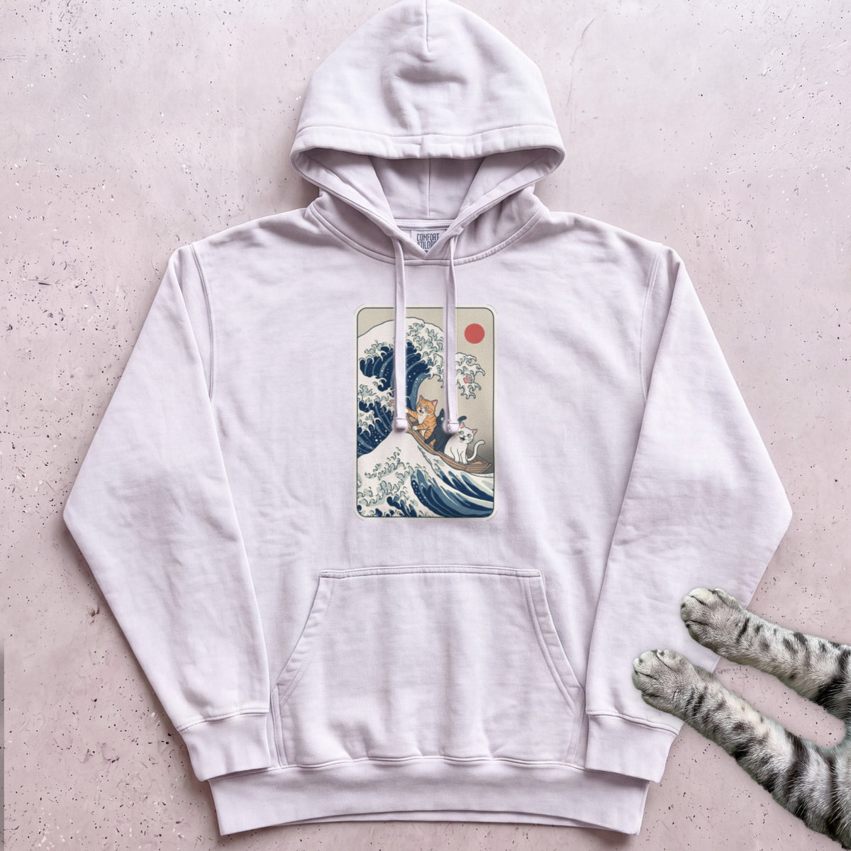 The Great Cat Wave Hoodie - White