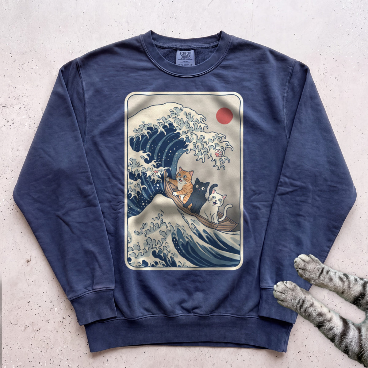 The Great Cat Wave Sweatshirt - True Navy
