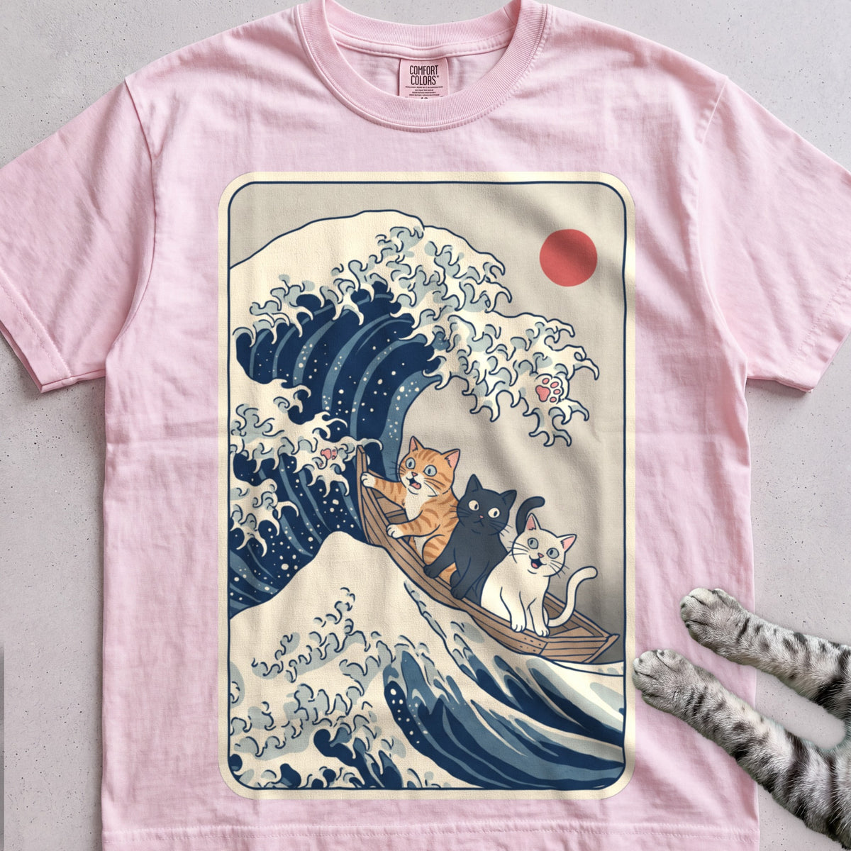 The Great Cat Wave T-Shirt - Blossom