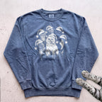 The Santa Hat Gang Cat Sweatshirt - Blue Jean