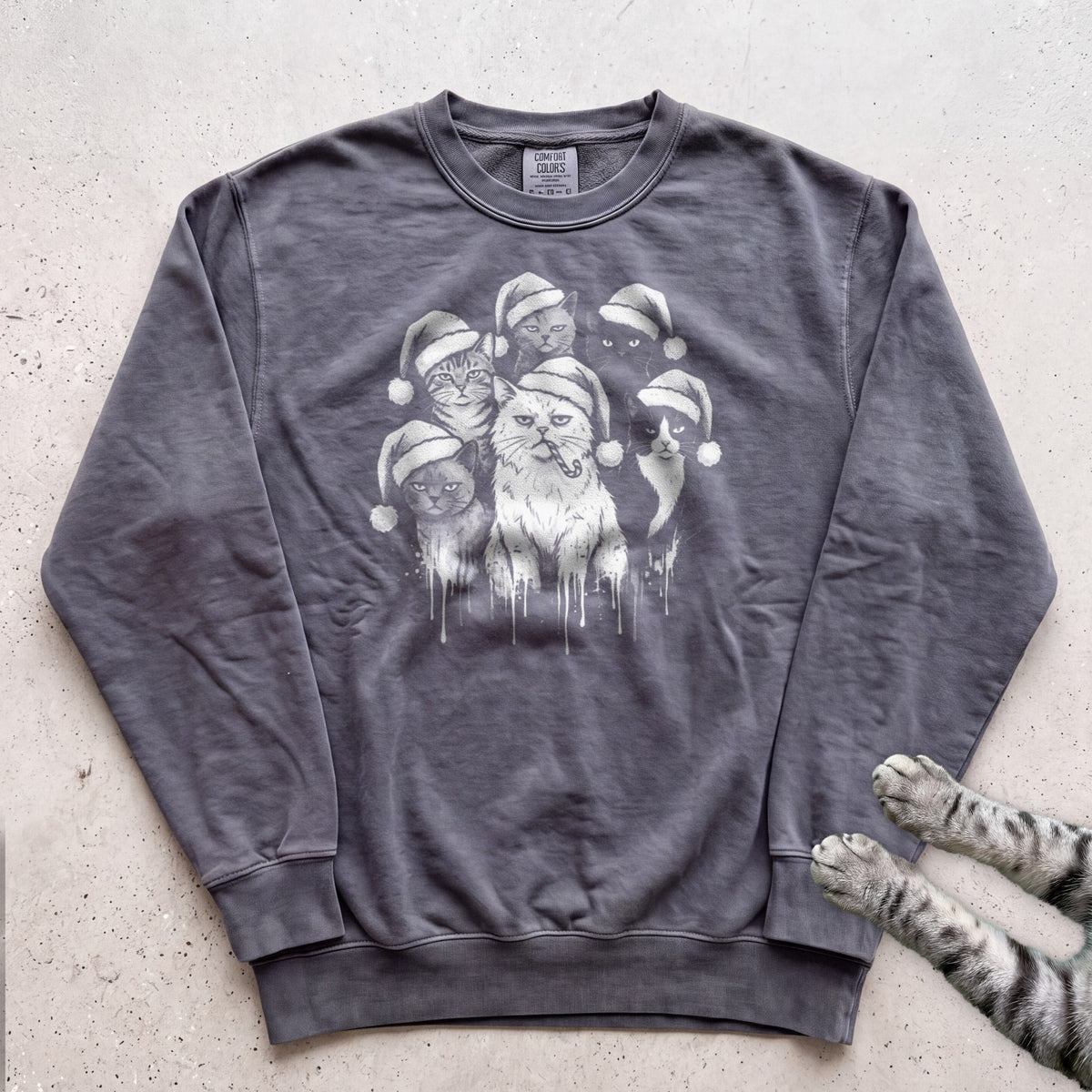 The Santa Hat Gang Cat Sweatshirt - Pepper