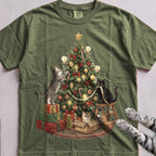 Trimming the Tree Cat T-Shirt - Hemp